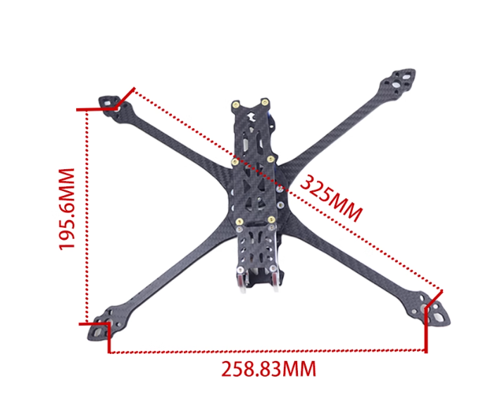 MAK5 MK5 7インチ 325mm カーボンファイバー  - Geprc Rad Vtx 5.8G 2.5W のレビューと価格